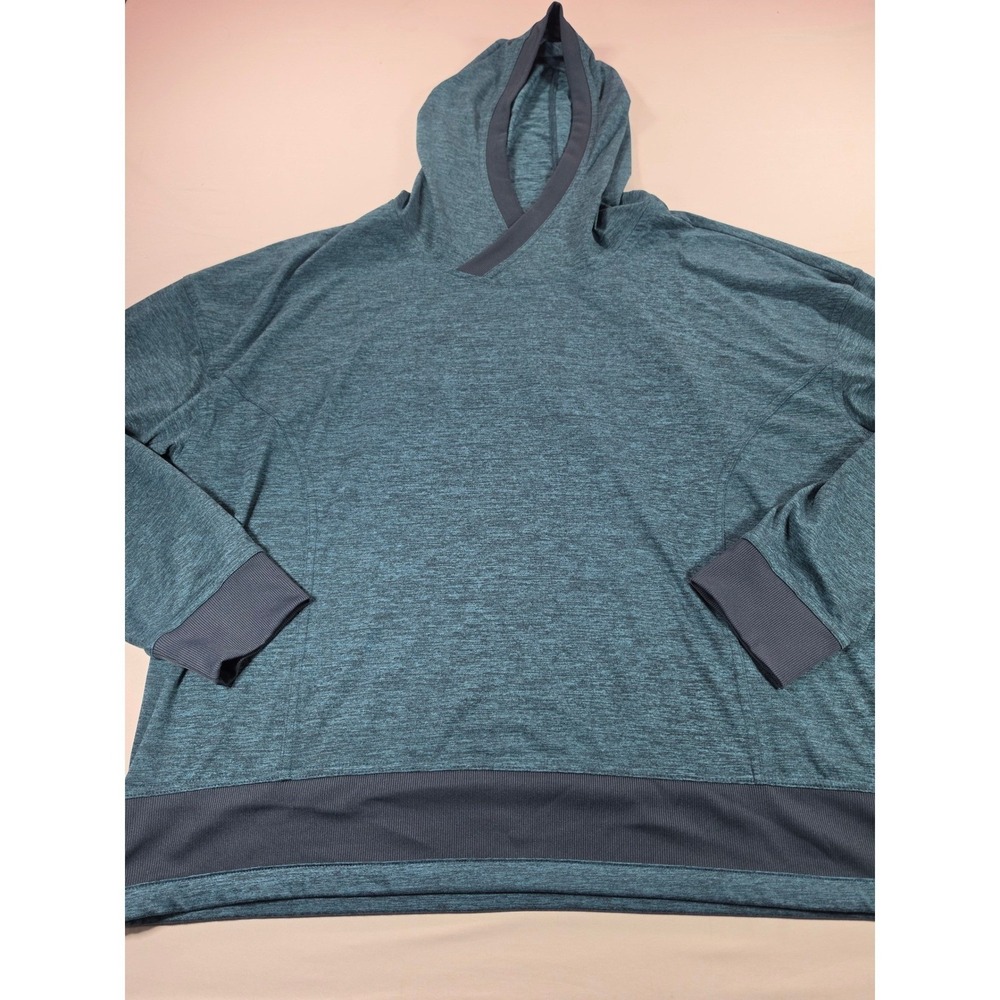 Mondetta Performance Luxury Teal Heathered Crossover Hoodie XXL